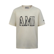 Ami Paris Classic Logo Printed T-shirt Couple Casual Loose Short Sleeve