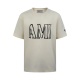 Ami Paris Classic Logo Printed T-shirt Couple Casual Loose Short Sleeve