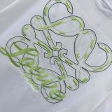Loewe Fashion 3D Embroidered Logo Short Sleeve Unisex Loose Versatile T-shirt