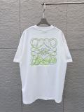 Loewe Fashion 3D Embroidered Logo Short Sleeve Unisex Loose Versatile T-shirt
