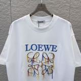 Loewe Fashion Tassel Embroidered Logo Short Sleeve Unisex Loose Versatile T-shirt