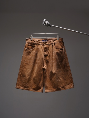 Louis Vuitton Retro Embroidered Signature Washed Casual Cowboy Shorts