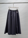 Moncler Women's Fashion Versatile Medium to Long Drawstring Skirt