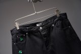 Dior 26SS Classic Embroidered Clover Washed Versatile Casual Jeans