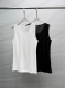 Yves Saint Laurent Classic Embroidered Logo Casual Sleeveless Tank Top