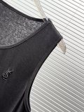 Yves Saint Laurent Classic Embroidered Logo Casual Sleeveless Tank Top