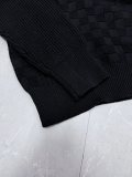 Louis Vuitton 26SS Fashion Logo Jacquard Half Zipper Hoodie Knitted Sweater