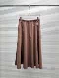 Moncler Women's Fashion Versatile Medium to Long Drawstring Skirt