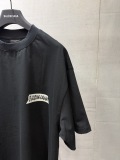 Balenciaga 26SS Classic Tape Label Short Sleeve Couple Versatile Casual T-shirt