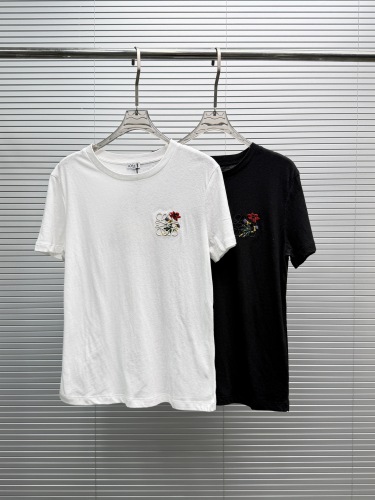 Loewe 26SS Fashion Embroidered Logo Short Sleeve Casual Versatile T-shirt
