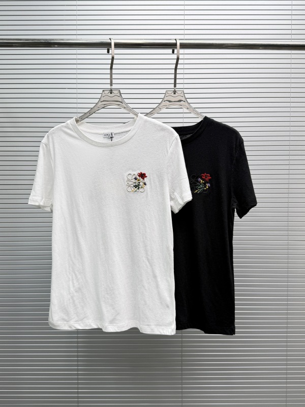Loewe 26SS Fashion Embroidered Logo Short Sleeve Casual Versatile T-shirt