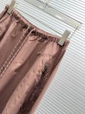 Moncler Women's Fashion Versatile Medium to Long Drawstring Skirt