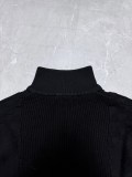Louis Vuitton 26SS Fashion Logo Jacquard Half Zipper Hoodie Knitted Sweater