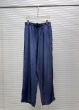 Chanel Fashion Letter Ribbon Drawstring Wide Leg Pants