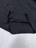 Louis Vuitton 26SS Fashion Logo Jacquard Half Zipper Hoodie Knitted Sweater