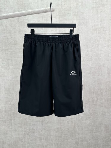 Balenciaga 26SS Classic Embroidered Logo Drawstring Casual Shorts