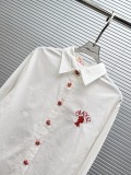 Chanel 2026 Women's Fashion Bead Embroidered Logo Long Sleeve Shirt