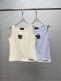 Chanel Women's Fashion Embroidered Logo Versatile Sleeveless Tank Top