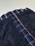 Balenciaga Fashion Retro Checkered Splicing Fake Two Piece Cowboy Jacket