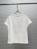 Chanel Fashion Embroidery LogoT-shirt Women's Versatile Casual Short Sleeves