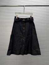 Moncler Women's Fashion Retro Versatile Denim Skirt