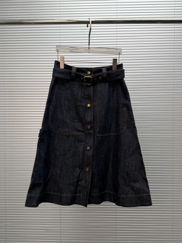 Moncler Women's Fashion Retro Versatile Denim Skirt