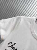 Chanel Fashion Embroidered Logo T-shirt Women's Versatile Casual Short Sleeves