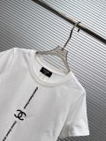 Chanel Fashion Embroidered Logo T-shirt Women's Versatile Casual Short Sleeves