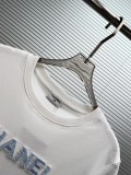 Chanel 2026 Women's Fashion Nail Bead Embroidered Round Neck T-shirt Unisex Casual Loose Short Sleeve