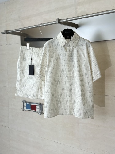 Fendi 26 Spring/Summer New FF Embroidered Full Print Short Sleeve Shirt Set