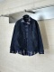 Balenciaga Fashion Retro Checkered Splicing Fake Two Piece Cowboy Jacket