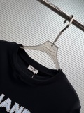 Chanel 2026 Women's Fashion Nail Bead Embroidered Round Neck T-shirt Unisex Casual Loose Short Sleeve