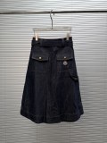 Moncler Women's Fashion Retro Versatile Denim Skirt