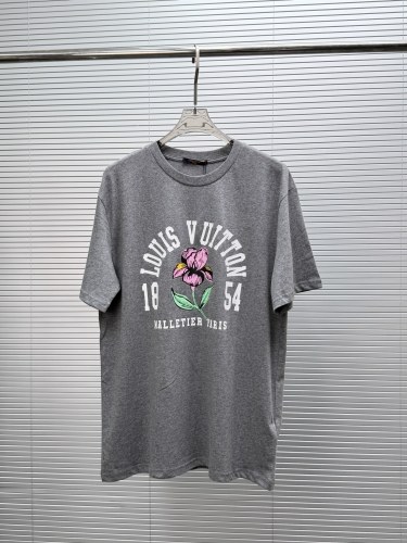 Louis Vuitton 26SS Fashion Iris Logo Printed Round Neck T-shirt Couple Casual Oversize Short Sleeve
