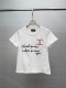 Chanel Fashion Embroidered Logo T-shirt Women's Versatile Casual Short Sleeves