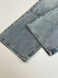 Louis Vuitton New Fashion Embroidered Logo Washed Workwear Wide Leg Casual Jeans