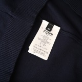 Fendi New Fashion Versatile Embroidery FF Knitted Short Sleeve