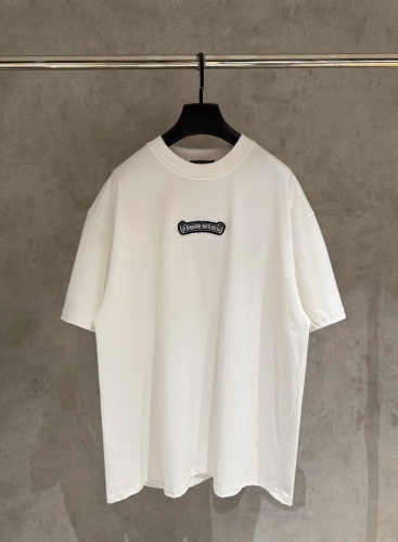 Chrome Hearts Classic Patchwork Embroidered Short Sleeve Couple Loose Casual T-shirt