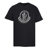 Moncler Classic Blur Logo Printed Short Sleeve Unisex Casual Loose T-shirt