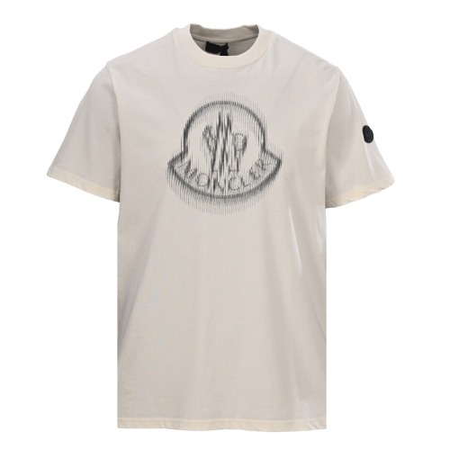 Moncler Classic Blur Logo Printed Short Sleeve Unisex Casual Loose T-shirt
