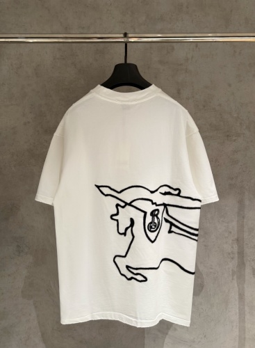 Burberry Classic Embroidered War Horse Logo Short Sleeve Couple Loose Casual T-shirt