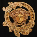 Versace Fashion Heavy Industries Medusa Embroidered Short Sleeve Unisex Casual Loose T-shirt