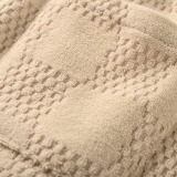 Louis Vuitton New Fashion Checkerboard Drawstring Woolen Loop Casual Shorts