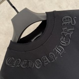 Chrome Hearts Classic Patchwork Embroidered Short Sleeve Couple Loose Casual T-shirt