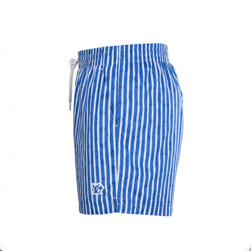 Louis Vuitton Fashion Versatile Casual Blue Vertical Stripe Printed Beach Pants