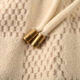 Louis Vuitton New Fashion Checkerboard Drawstring Woolen Loop Casual Shorts