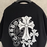 Chrome Hearts Classic Patchwork Embroidered Short Sleeve Couple Loose Casual T-shirt