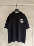 Chrome Hearts Classic Patchwork Embroidered Short Sleeve Couple Loose Casual T-shirt