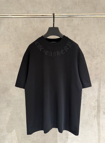 Chrome Hearts Classic Patchwork Embroidered Short Sleeve Couple Loose Casual T-shirt