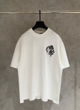 Chrome Hearts Classic Patchwork Embroidered Short Sleeve Couple Loose Casual T-shirt